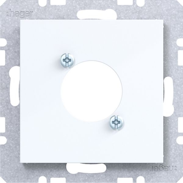Hager WAF1177WG Zentralplatte für XLR Steckverbinder D-Serie, A.x/C.x/S.x/B.x/Q.x/K.x, lichtweiß glänzend