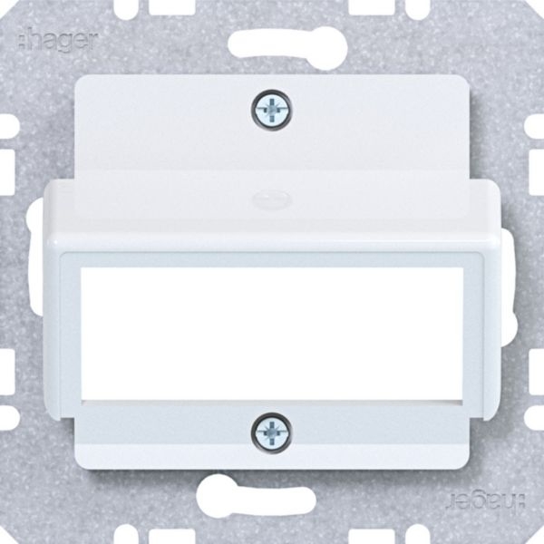 Hager WAF2190WG Zentralplatte für Reichle&De-Massari Doppelmodul, A.x/C.x/S.x/B.x/Q.x/K.x, lichtweiß glänzend