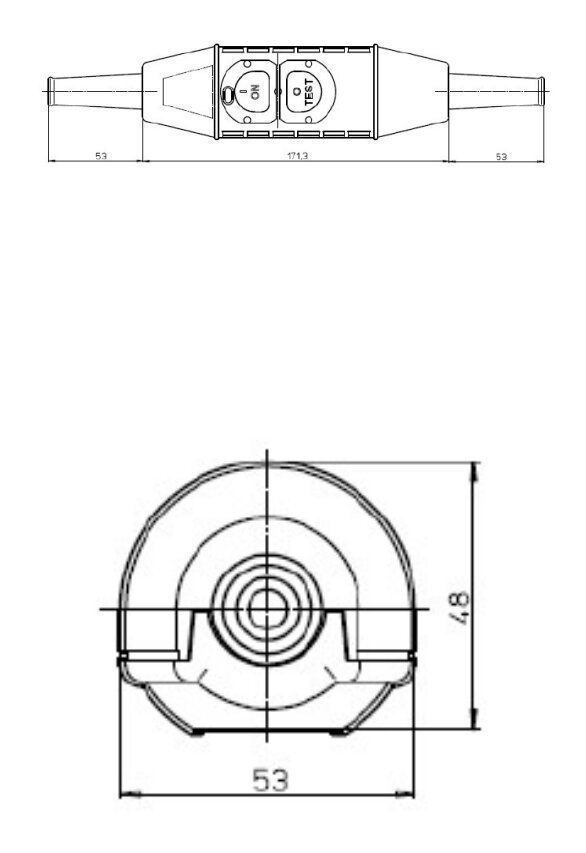 Kopp 190400015 PRCD-K, ortsveränderliche Schutzeinrichtung, 3-polig, 230 V, 16 A, 0,03 A Fehlerstrom, IP55