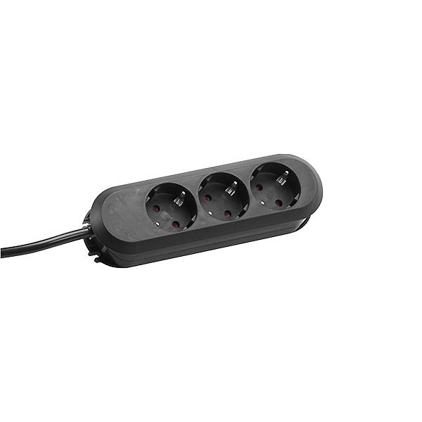 Bachmann 388.170 Tischsteckdose SMART 3x CEE7/3 mit erhöhtem Berührungsschutz Strom 1,5m CEE7/7