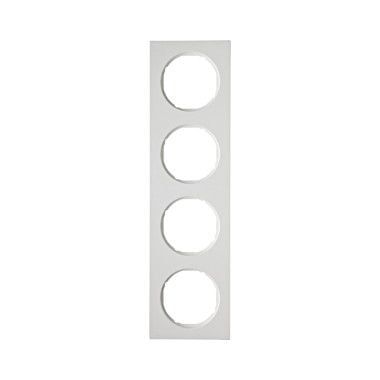 Berker 10142289 Rahmen 4-fach, R.3, polarweiß glänzend