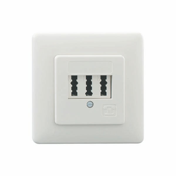 Rutenbeck 10210204 Telefondose TAE 3x6 NFN UP, mit Platte