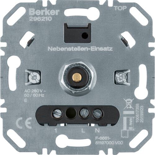 Berker 296210 Nebenstellen-Einsatz für Universal-Drehdimmer Komfort, Softrastung, Lichtsteuerung