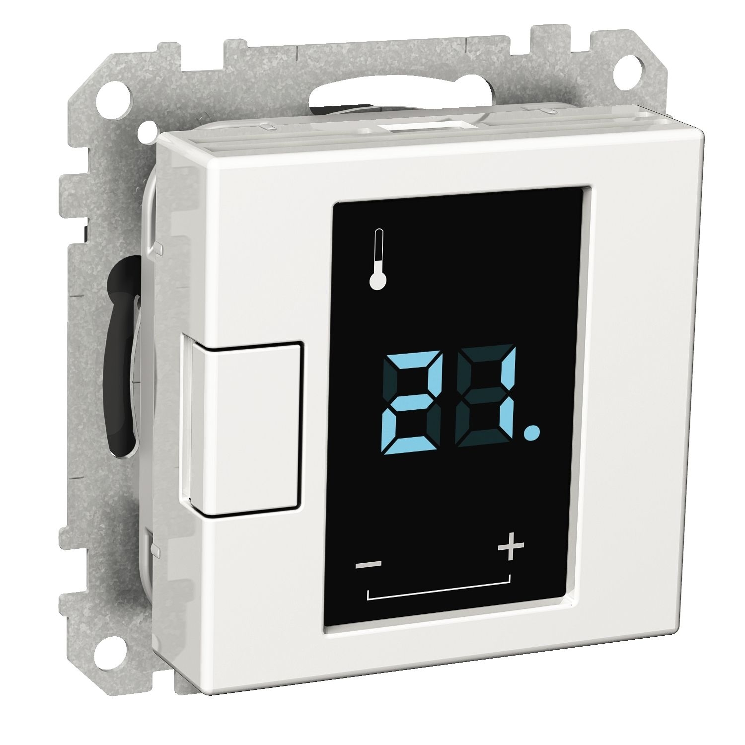 Elso WDE002491 Universal Temperaturregler-Einsatz mit Touch-Display, Exxact, weiß glänzend