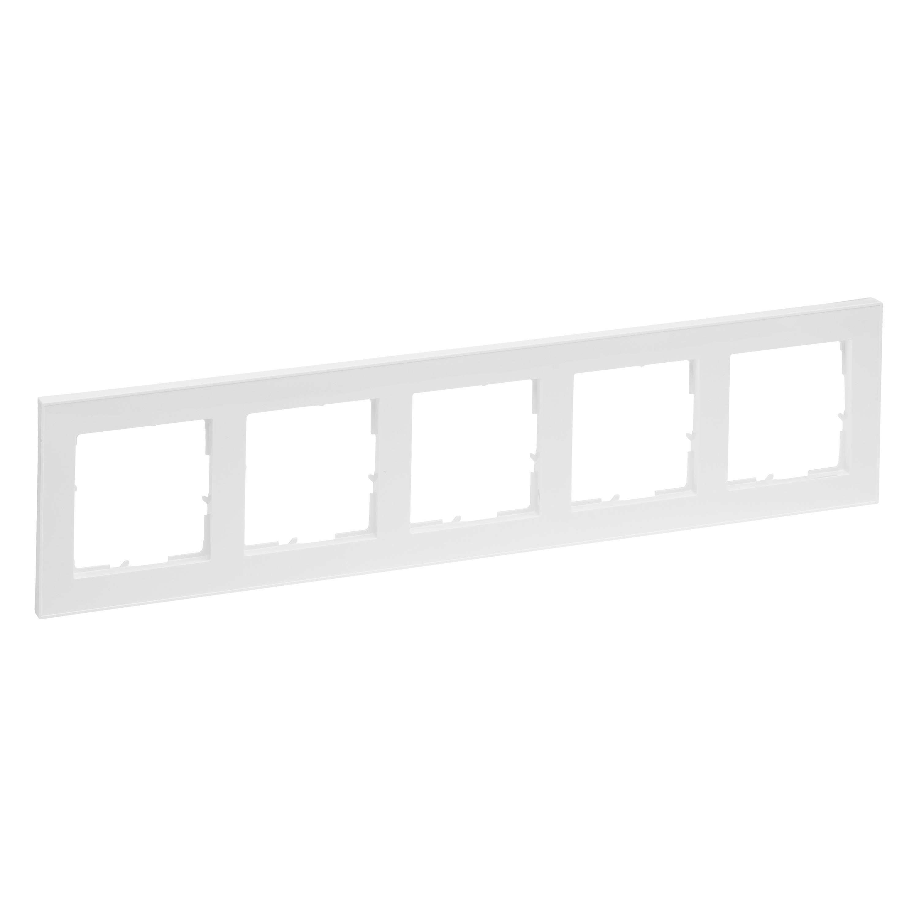 Legrand 765185 SEANO+ 5-fach Rahmen, Ultraweiß