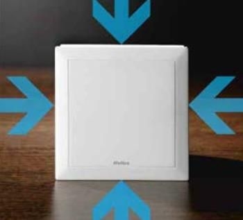 Helios 06171 MiniVent M1/100 Kleinraumventilator Badlüfter zweistufig (90/75 m³/h) mit Rückluftsperrklappe für Wand, Decke oder Schacht