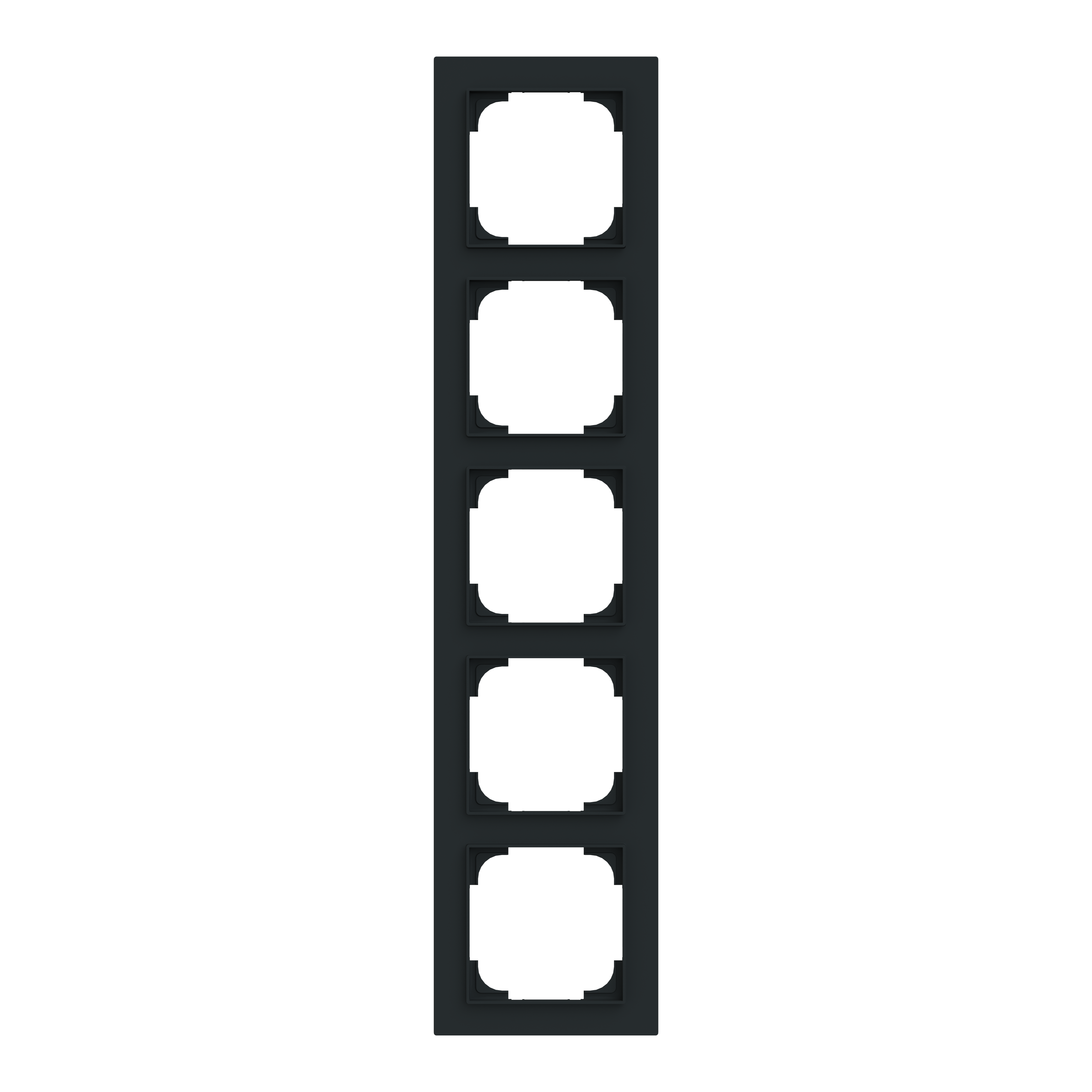 Busch-Jaeger 1725-45M Abdeckrahmen 5-fach, schwarz matt