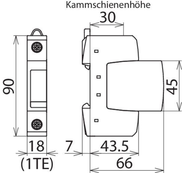 Dehn 952030 Überspannungsableiter Typ 2 DEHNgap C S zum Einsatz in TT-Systemen