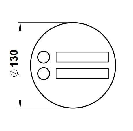 Albert 690946 Klingelplatte rund Edelstahl, Ø130mm, 2 Klingeltaster
