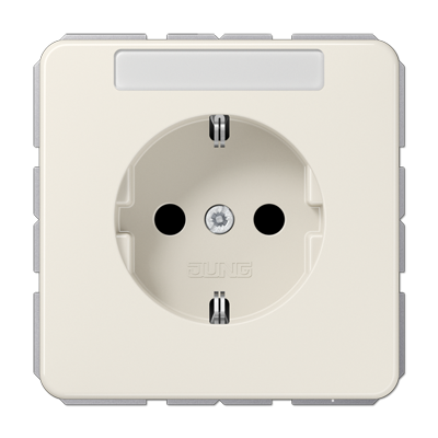 Jung CD1520NA Schutzkontakt-Steckdose, 16 A 250 V ~, mit Schriftfeld, Duroplast, Serie CD, weiß