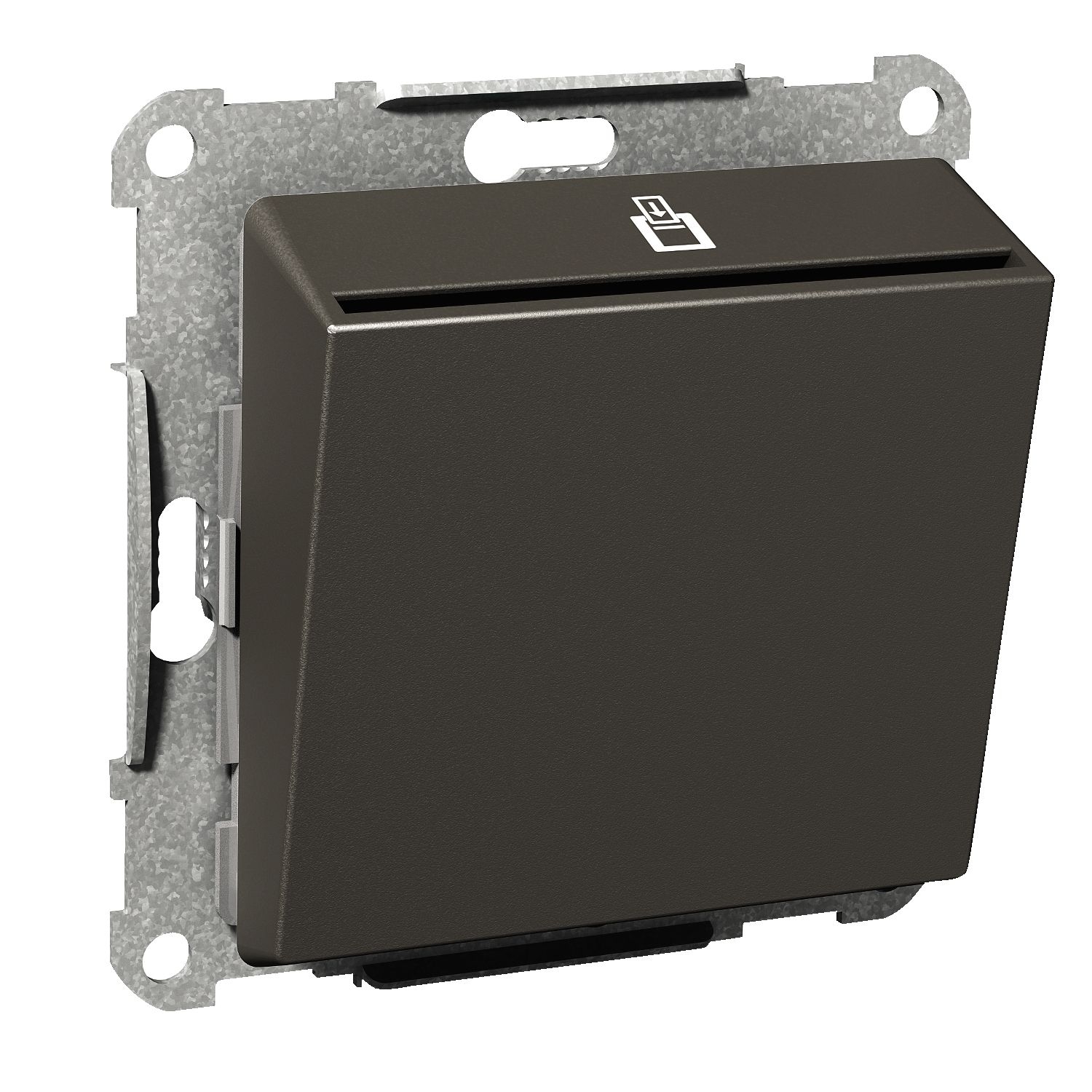 Elso WDE003053 Hotel-Card-Schalter 2-polig mit weißem LED-Licht, Exxact, anthrazit matt