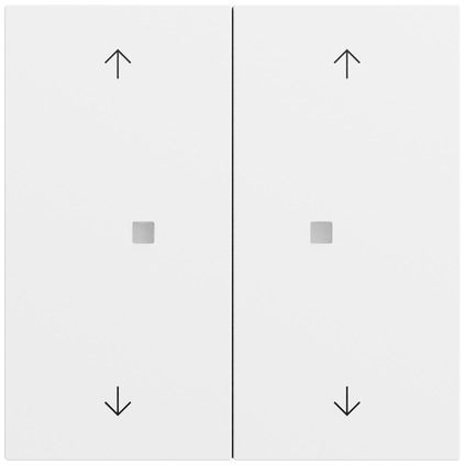 Gira 510872 RF Bedienaufsatz 2-fach Pfeilsymbole für KNX, System 70, reinweiß seidenmatt (lackiert)
