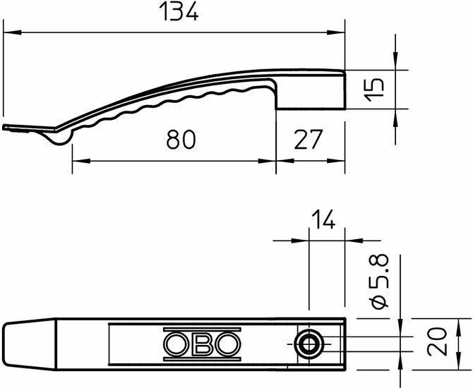 OBO Bettermann 2032 Kabelklammer für 8 Leitungen (NYM 3x1,5mm²)