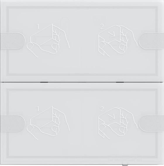 Gira 1042003 Tastsensor 4.95 Komfort 2-fach für Gira One und KNX mit Inbetriebnahme wippe Weiß