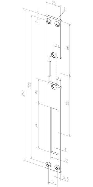 effeff 17E-02135-D11 Türöffner, 6-12V, re+li, Schließblech Edelstahl