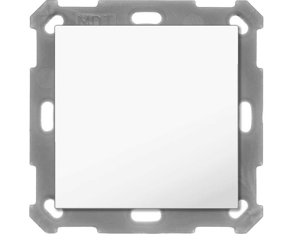 MDT BE-TAL55B1.01 KNX Taster Light 55 Basic 1-fach, Reinweiß glänzend, Neutral