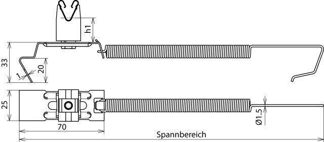 Dehn 206 439 Dachleitungshalter SPANNgrip light