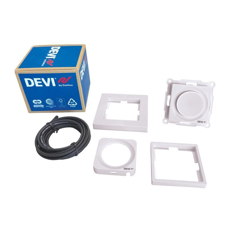 Devi 140F1162 DEVIreg Display Connect, Thermostat mit App-Steuerung, weiß, Bluetooth- und Zigbee-Thermostat
