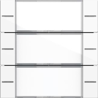 Gira 577303 Wippenset 3-fach Beschriftungsfeld Tastsensor 4.55, Klar/Reinweiß
