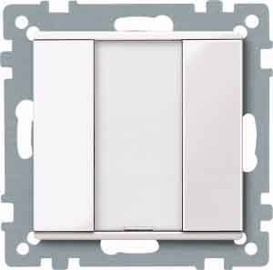 Merten 617119 Taster 1-fach plus, System M, polarweiß glänzend