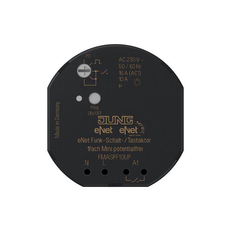 Jung FMASPF10UP eNet Funk-Schalt-/Tastaktor 1-fach Mini potentialfrei