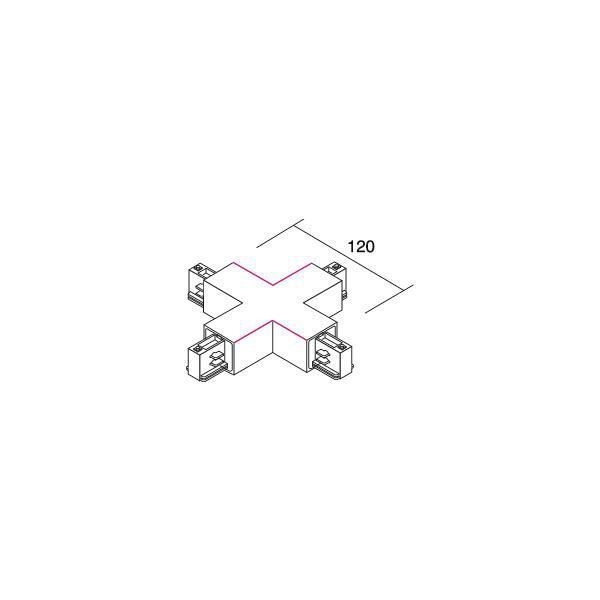 Brumberg 88130080 Kreuzverbinder zu Stromschiene 88101-88104, schwarz