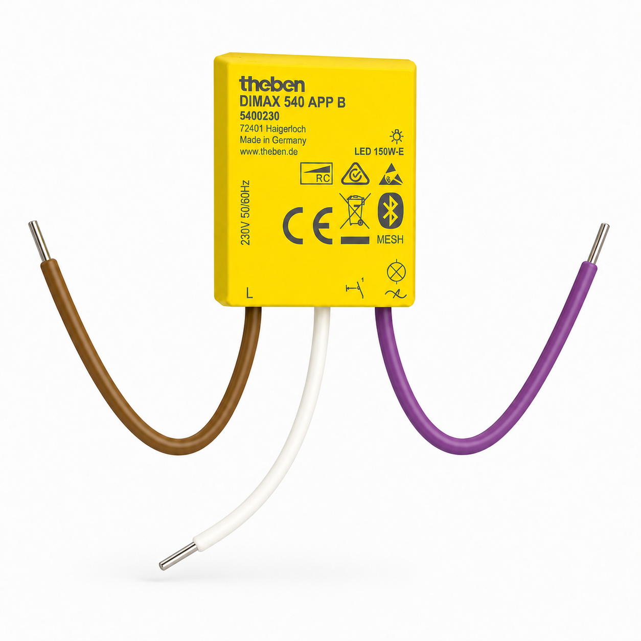 Theben 5400230 DIMAX 540 APP B Mini Unterputz Dimmer, über Bluetooth per App