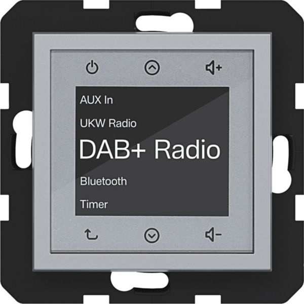 Hager WAN6111TA Radio Touch Unterputz DAB+, Bluetooth, A.x/C.x, titan matt
