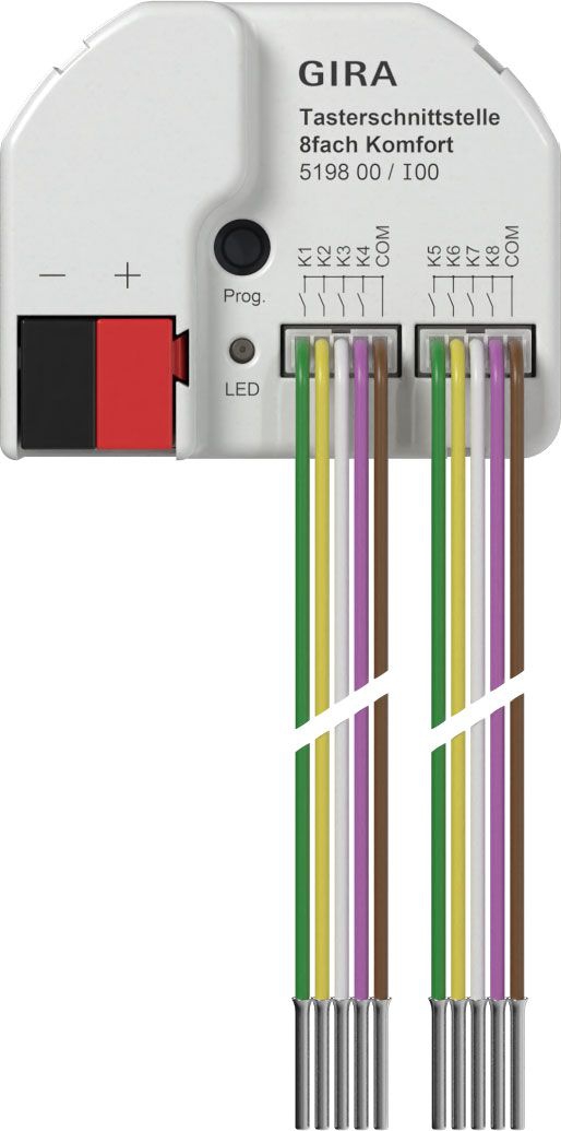 Gira 519800 Tasterschnittstelle 8-fach Komfort für KNX