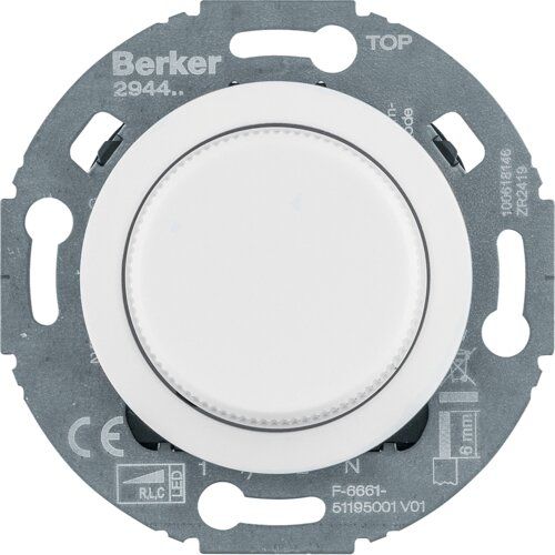 Berker 294410 Universal-Drehdimmer mit Zentralstück (R, L, C, LED)