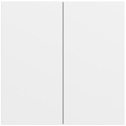 Gira 536272 System 3000 Bedienaufsatz 2-fach, System 70, reinweiß seidenmatt (lackiert)