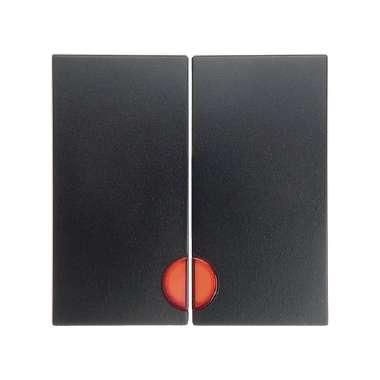 Berker 16271606 Wippe 2-fach mit roter Linse, S.1/B.3/B.7, anthrazit matt