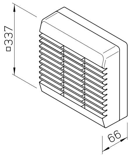 Helios MiniVent GVK 250 Verschlussklappe bei Be- und Entlüftung