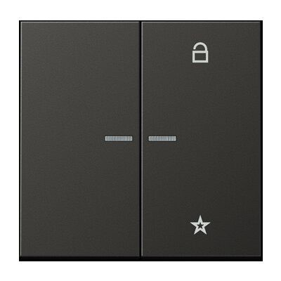 Jung FMAL1701AN eNet Taster Universal 1-fach, Aluminium lackiert, Serie LS, anthrazit