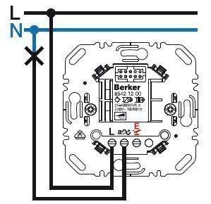 Berker 85421100 Universal Tastdimmer 1-fach (R,L, C, LED)