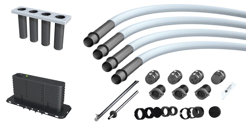 Hauff 3030300282 Mehrsparten-Bauherrenpaket für Gebäude ohne Keller MSH Basic FUBO BHP25m