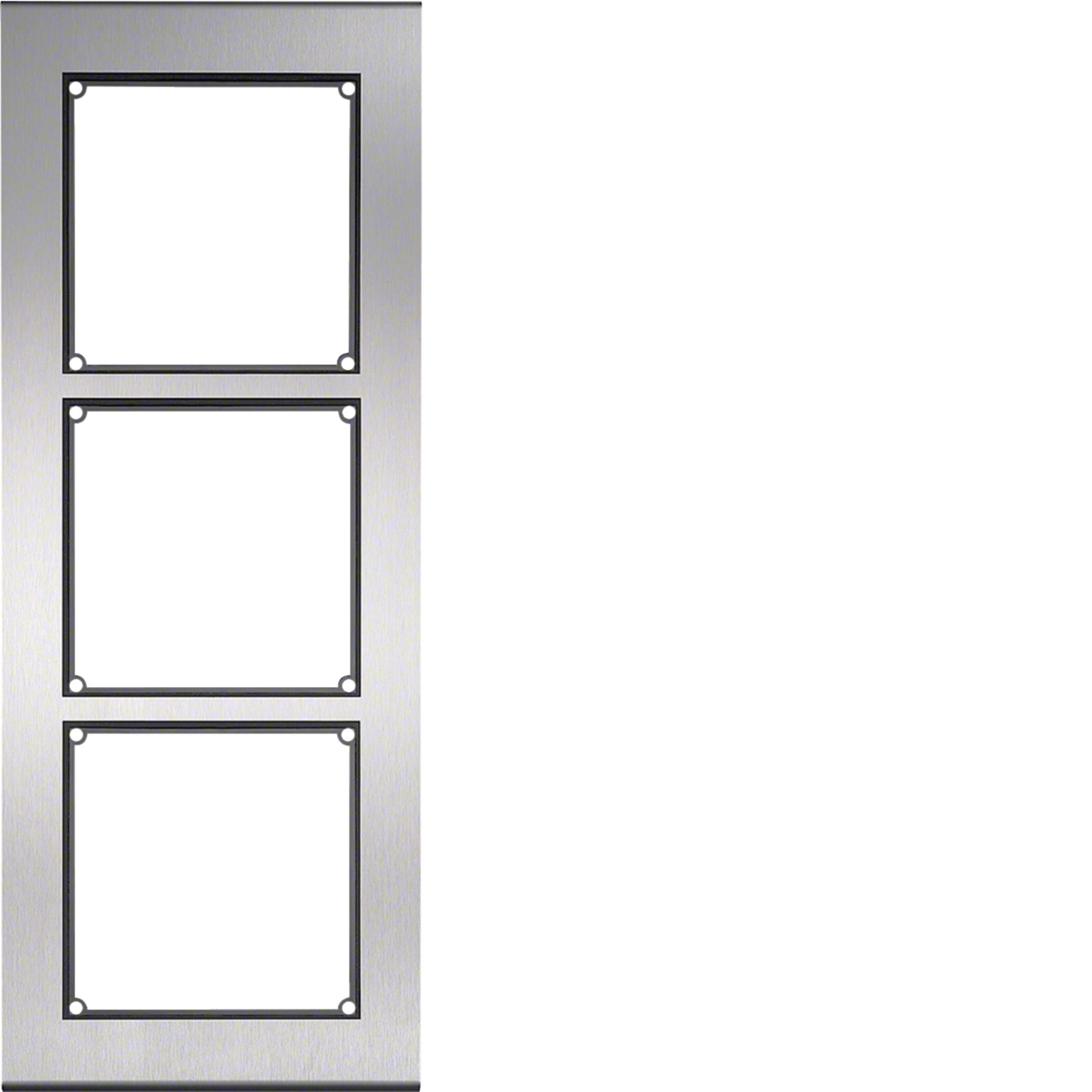 Elcom 4033181 Rahmen 3/1, Aufputz, Edelstahl matt, MODESTA, für Türsprachanlagen