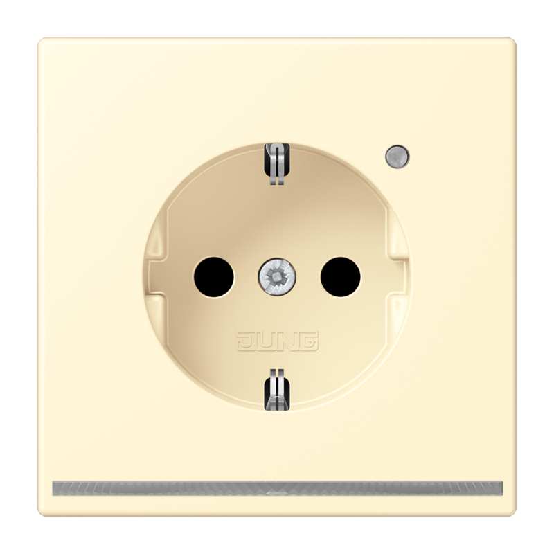 Jung LC1520OLNW201 Schutzkontakt-Steckdose mit LED-Orientierungslicht, Safety+, Les Couleurs® 32001, blanc