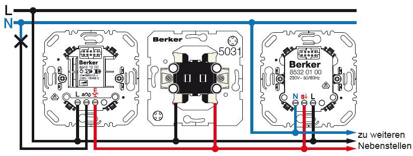 Berker 85421100 Universal Tastdimmer 1-fach (R,L, C, LED)