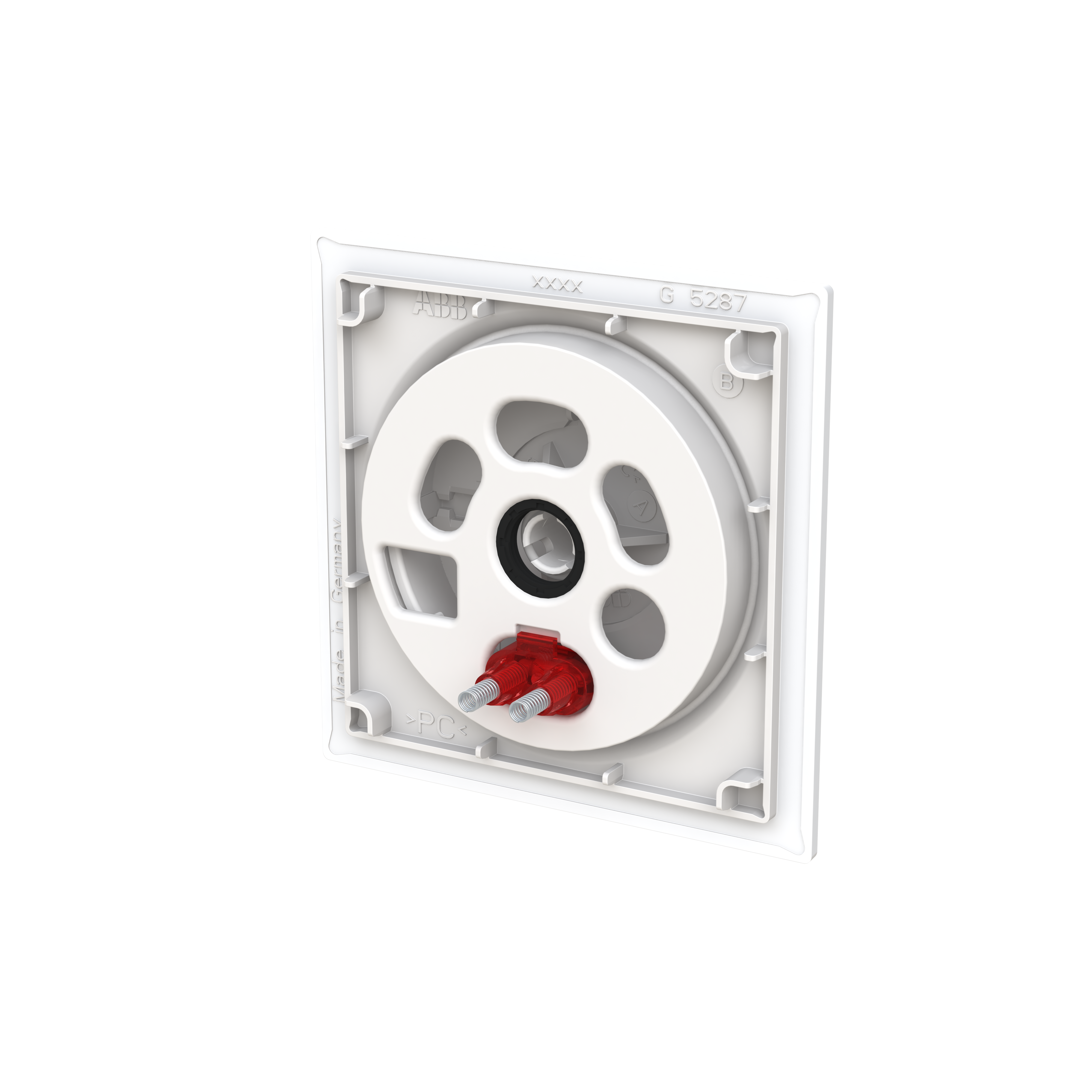 Busch-Jaeger 6540-44M-102 Zentralscheibe für Drehdimmer mit transparentem Leuchtring, studioweiß matt, Busch-art linear