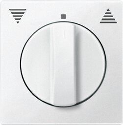 Merten 569819 Zentralplatte für Rollladen-Tast-Rastschalter-Einsatz, System M, polarweiß