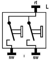 Jung 505U Wippschalter (Einsatz) 10 AX 250 V~, Serien