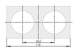 Berker 918262507 Rahmen 2-fach, Integro Flow, grau glänzend