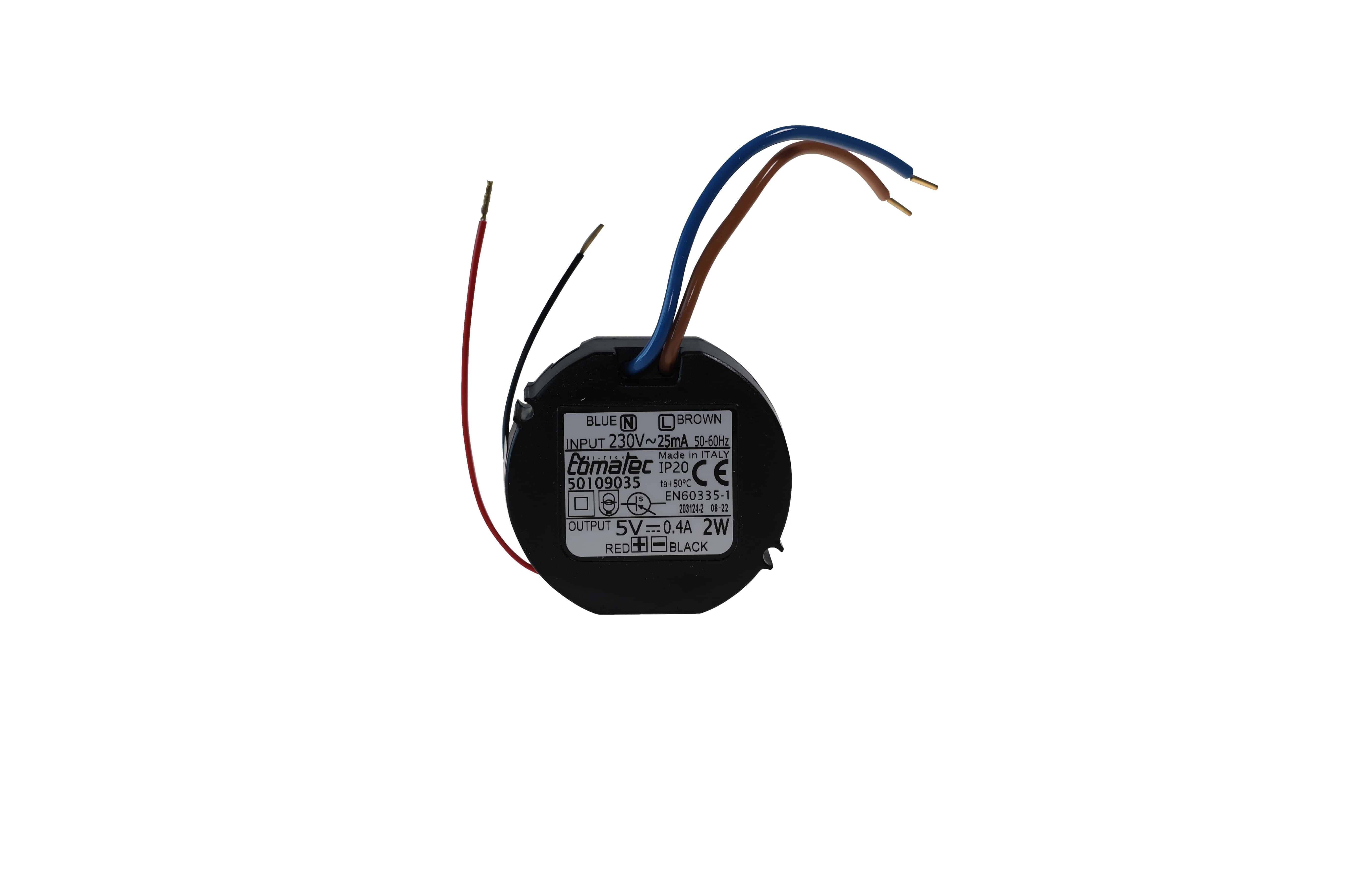 Zewotherm 14170005 ZEWO Netzteil Unterputz 5V F, für ComfortControl BT und ecoControl BT, Bluetooth-Steuerung, leichte Installation, kompakte Bauweise, schwarz