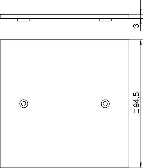OBO Bettermann 6109843 Blind-Abdeckplatte VH-P1