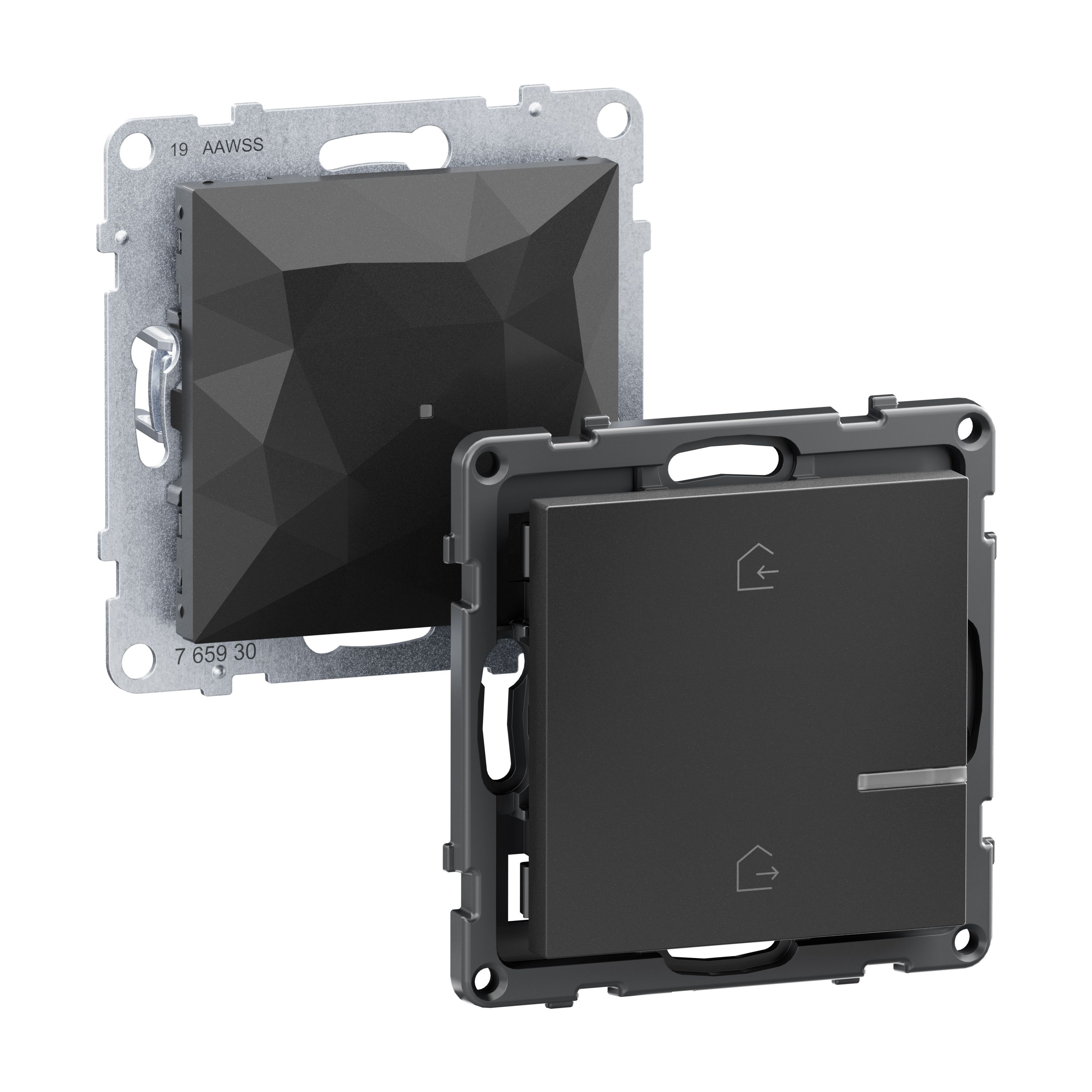 Legrand 765930 SEANO with Netatmo Starterpaket mit Unterputz-Gateway und batteriebetriebenem Master-Switch inklusive Abdeckungen, anthrazit