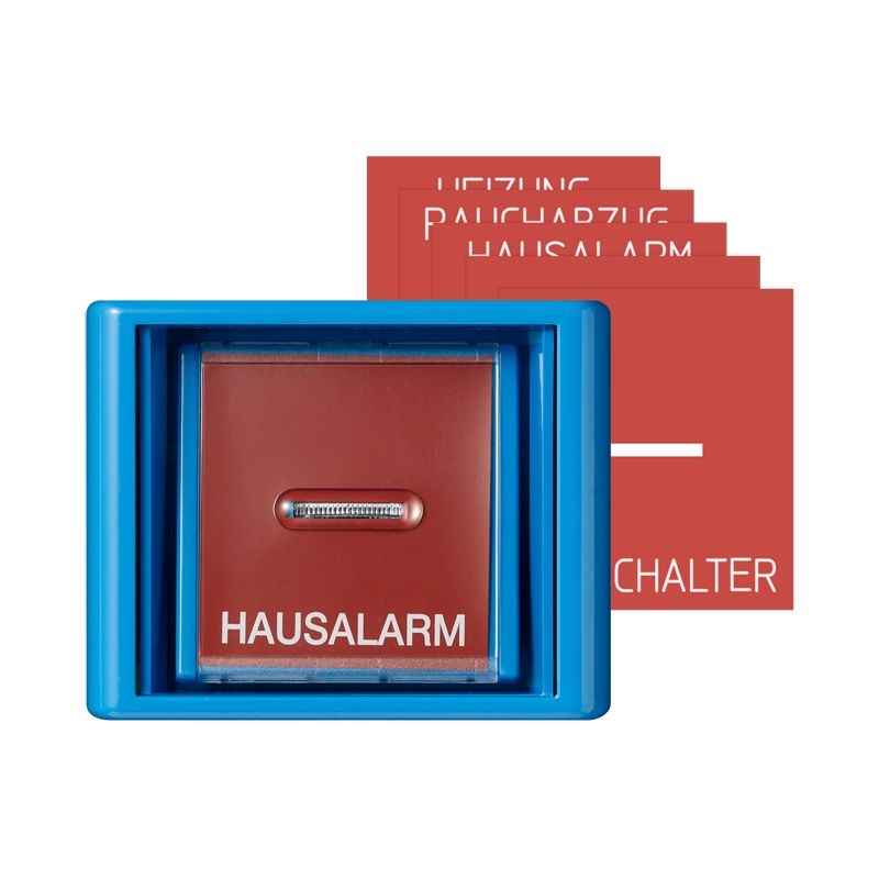 Jung AS561GLBL Abdeckung mit Glasscheibe 1-fach, Thermoplast, Serie AS, blau