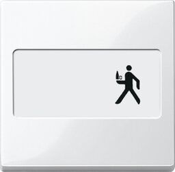 Merten 432319 Wippe mit Schriftfeld, System M, polarweiß glänzend