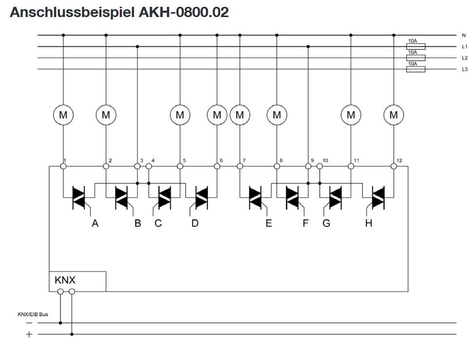 MDT AKH-0400.03 Heizungsaktor 4-fach, 2TE REG, 24-230VAC