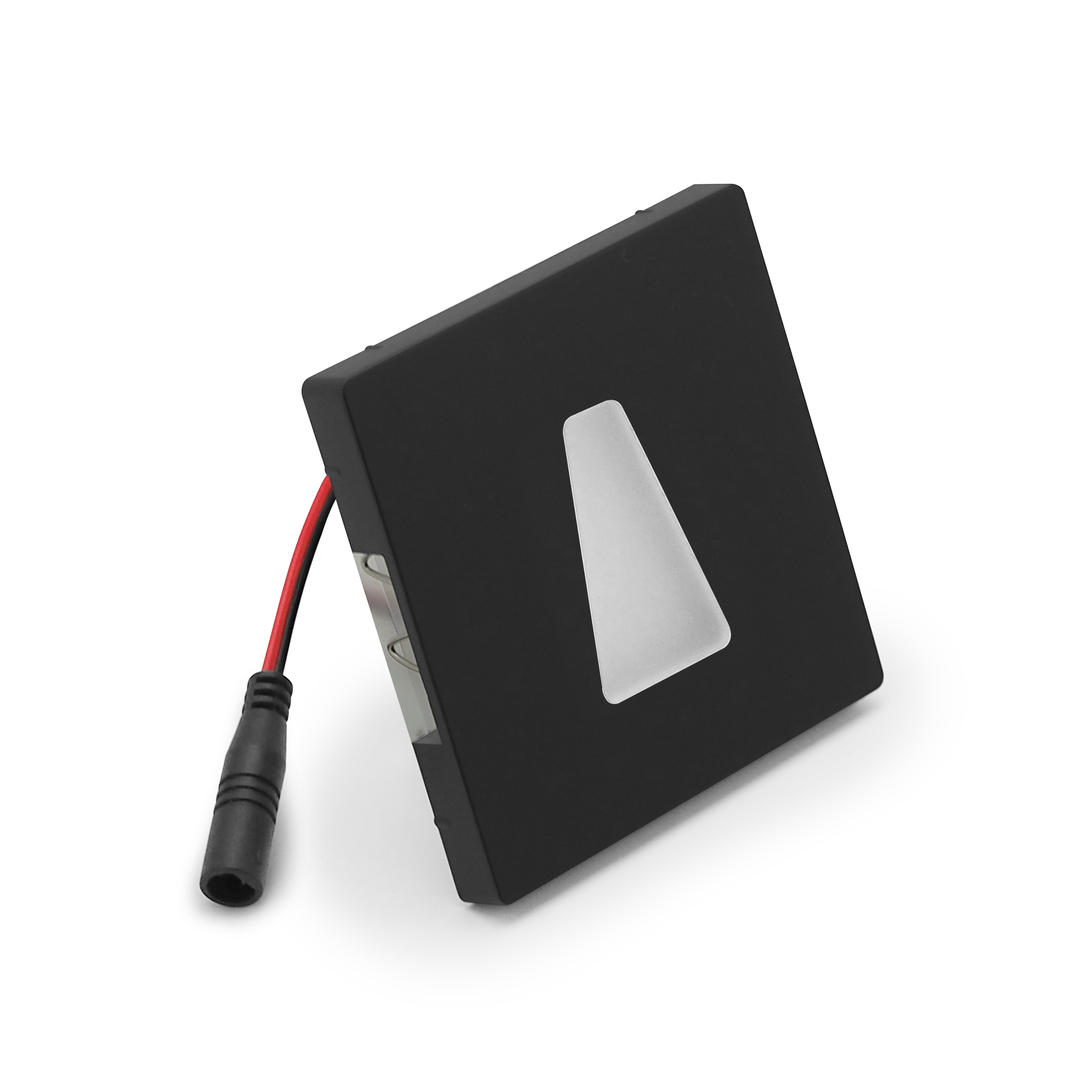 qles WET6034 Wandeinbauleuchte Trapez, für Merten D-Life, beleuchtet/LED/warmweiß (3000k), Anthrazit, lackiert, IP44